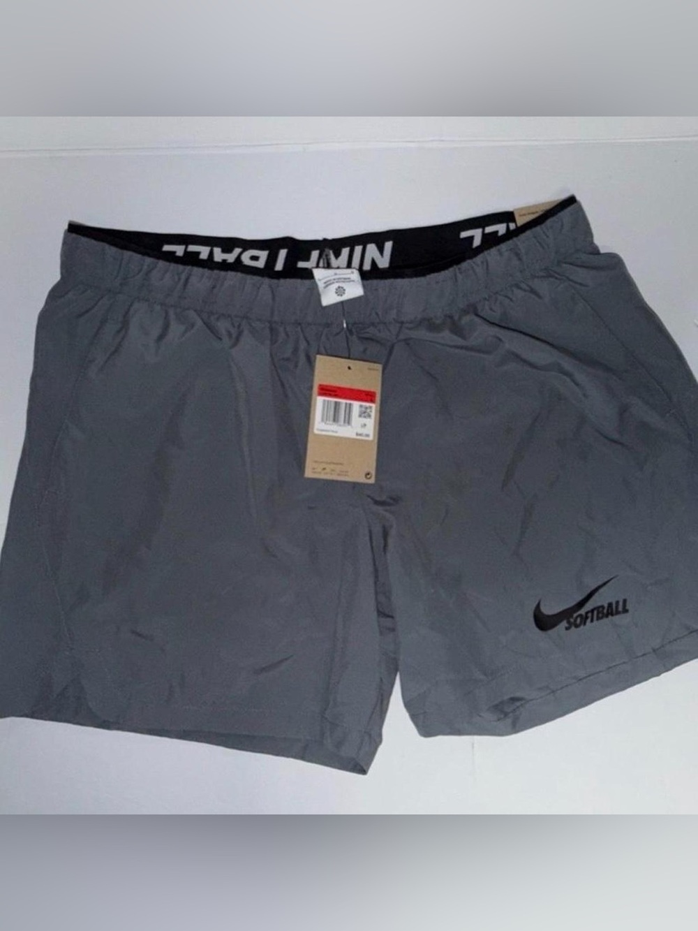 Nike Dri-FIT Softball Compression Slider Shorts Black Gray Women’s Large NWT